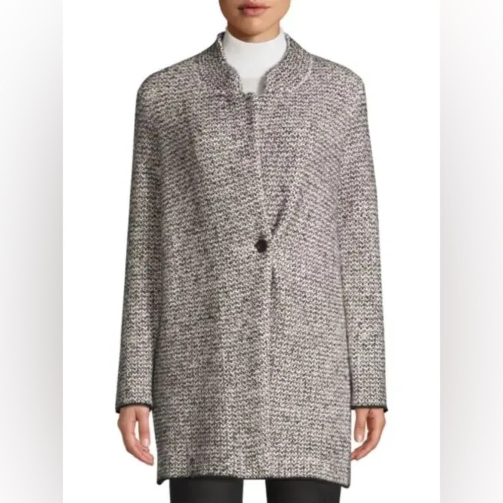 Eileen Fisher Womens Notch Collar Long Jacket Size Small